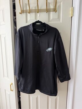 Dunbrooke Eagles Black Zip-Front Pullover